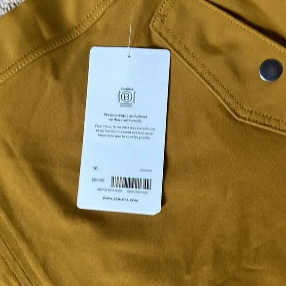 NWT Athleta Mustard Color Vienna Cargo Skort Size 16 - Picture 5 of 6